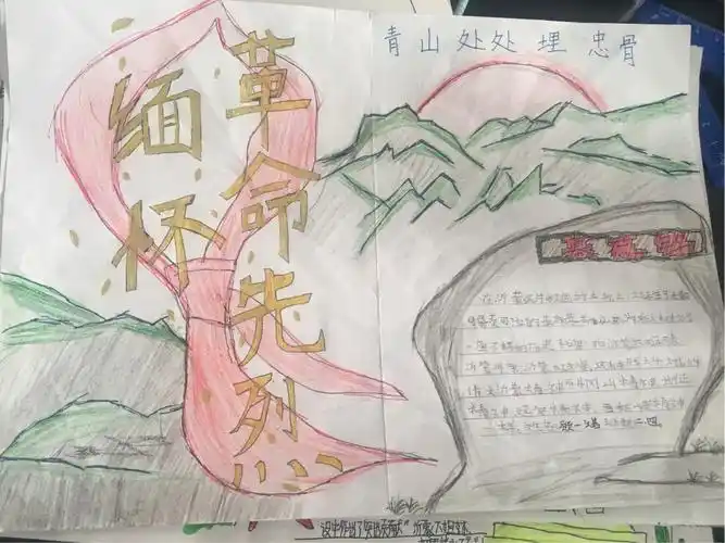 2016级4班"缅怀革命先烈,传承沂蒙精神"优秀手抄报展播