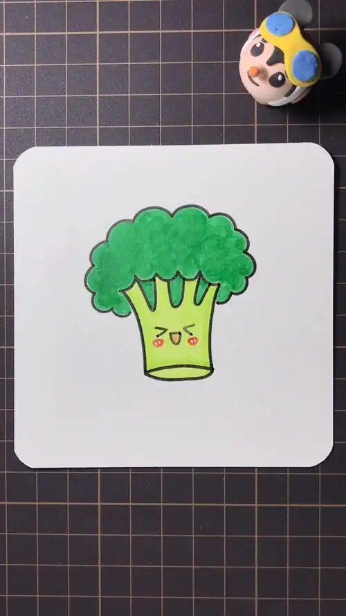 怎么画西兰花简笔画