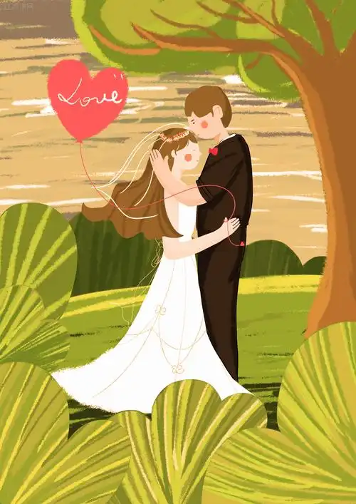 情人节手绘插画