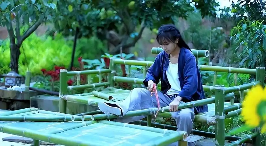 李子柒家的院子全景图(别被骗了,关掉美颜滤镜,李子柒栽满花果蔬菜的