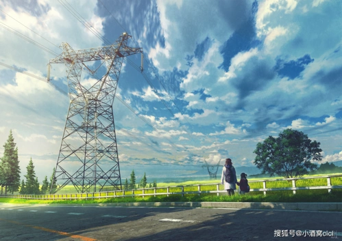 高清动漫壁纸,星辰聚积的夜晚,人和风景完美的融合了