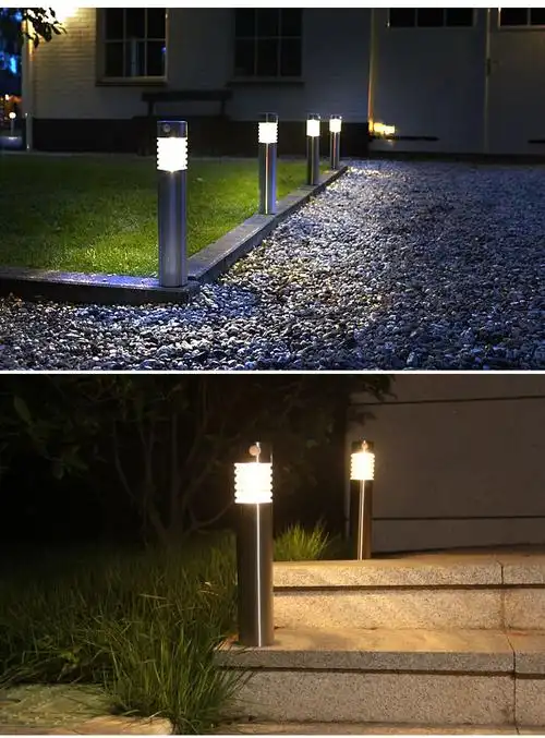 超亮户外防水太阳能灯 家用室外不锈钢人体感应led庭院灯 新农村花园