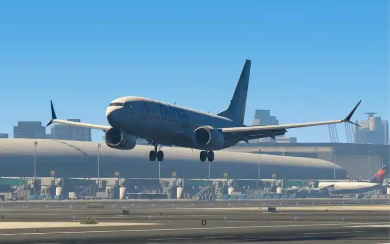 富得流油 迪拜航空737max8降落阿联酋迪拜国际机场