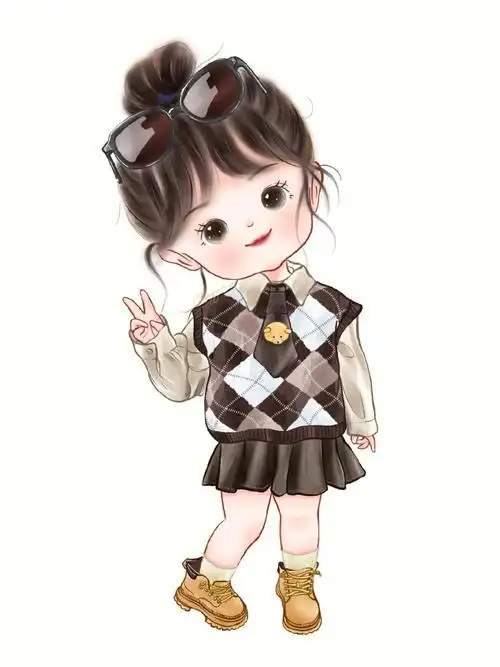 q版人物93100学院风的小可爱