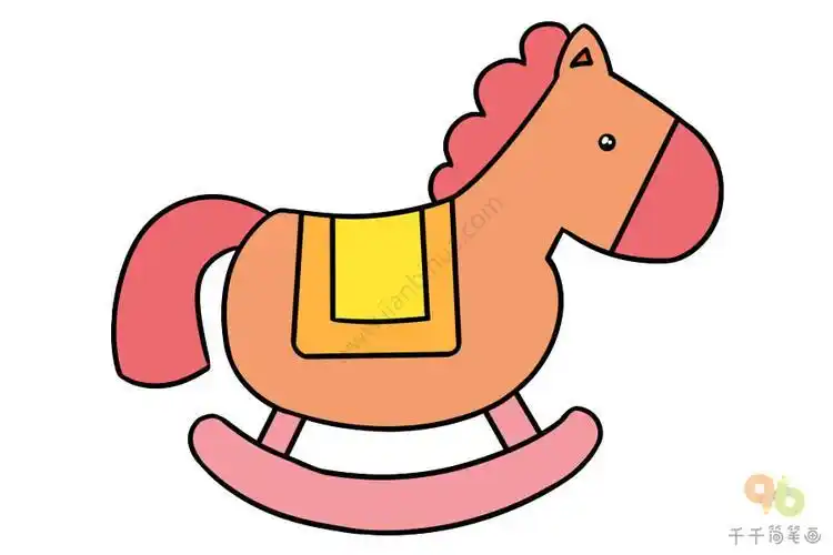 3儿童游乐场简笔画 游乐场设施简笔画图片小木马幼儿玩具简笔画2727