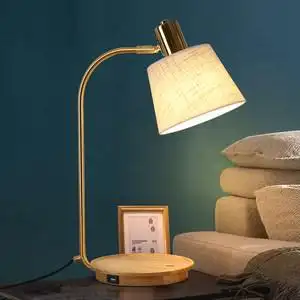 北欧现代简约台灯卧室ins少女网红浪漫时尚床头灯轻奢无线充电灯