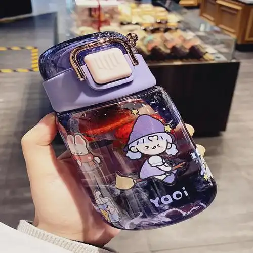 网红水杯女闺蜜少女心小巧可爱高颜值杯子简约学生刻度便携随手杯