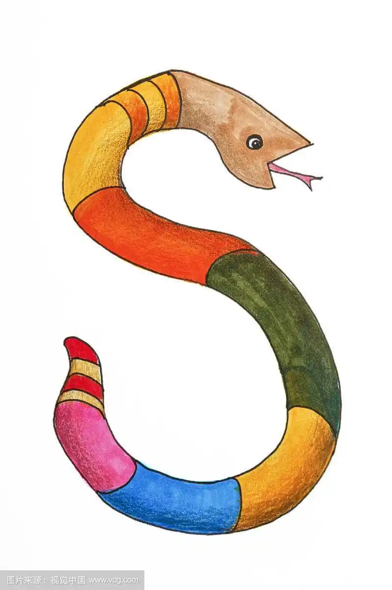 蛇,英文字母s