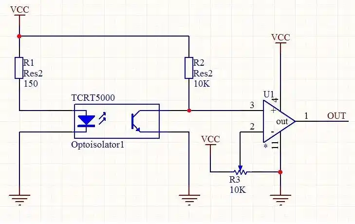 tcrt5000 反射式光电开关 光电传感器 tcrt5000l 寻迹小车
