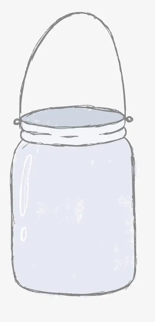 白色简约手提玻璃瓶