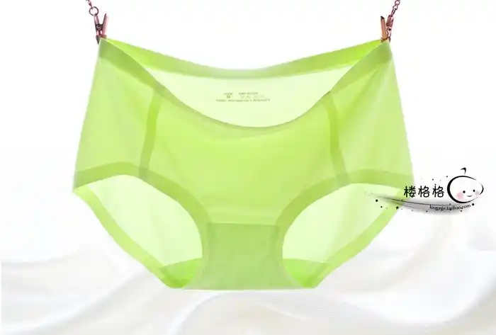 高端尖货.包邮夏季一片式无痕中腰大码内裤女 光面柔软超薄冰丝