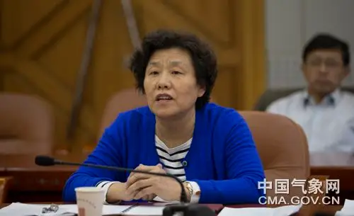 中国气象报社总编辑曾令慧发言.庄白羽 摄影