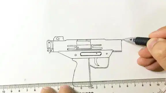 刺激战场画一把随处可见的单手冲锋枪你应该知道它的名字