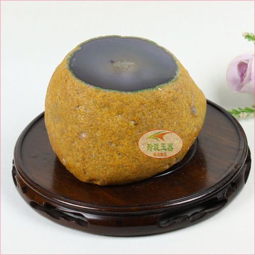 正品巴西天然水胆玛瑙原石 摆件毛料 手把件料子鱼缸观赏石奇石