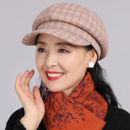 帽子妈妈秋时尚女士韩秋款年轻春秋女帽中年秋天女秋季洋气八角帽
