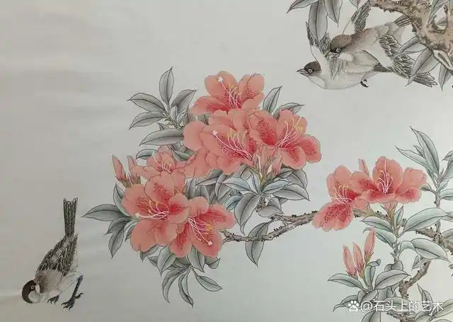 画者笔记|工笔画《只把春心托杜鹃》绘制记录