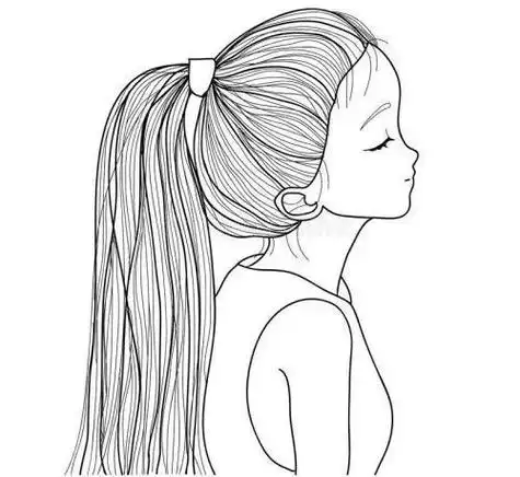 怎么画高马尾女孩简笔画手绘教学扎高马尾的女生简笔画手绘马尾女生