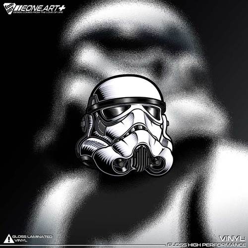 eone反光车贴星球大战starwars暴风部队白兵头像漆面玻璃防水贴纸