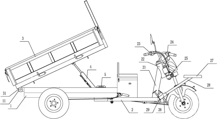 自卸式电动三轮车