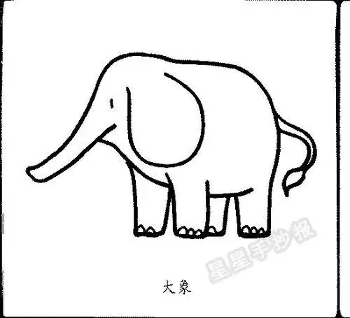 大象怎么画简笔画 大象怎么画简笔画简单又漂亮又可爱