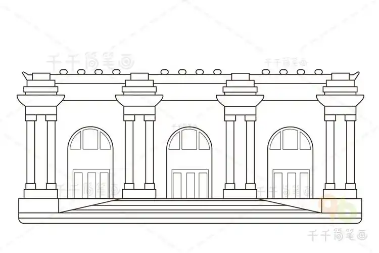 纽约大都会博物馆简笔画_美国