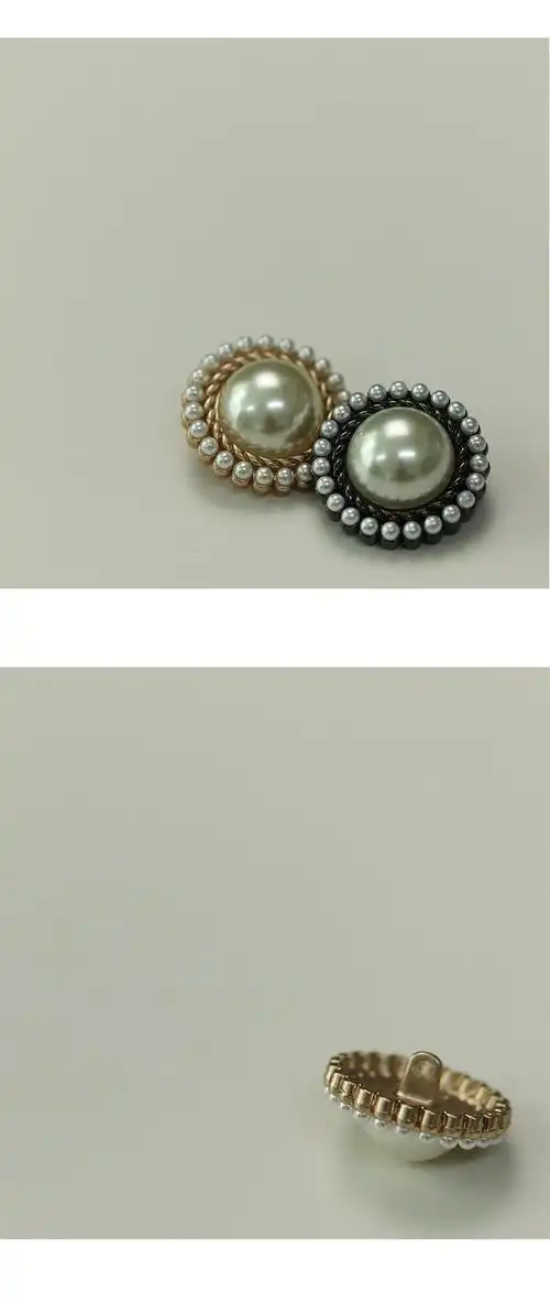 珍珠纽扣扣子金属扣金色扣小香欧美风扣外套毛呢扣女上衣毛衣毛呢