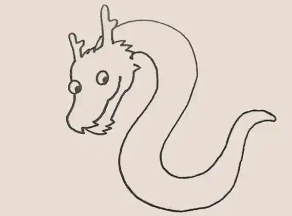 简笔画中国龙 怎么画简笔画中国龙