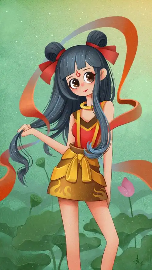 11:20:58哪吒插画人物插画懒懒的女生该采集也在以下画板加载更多