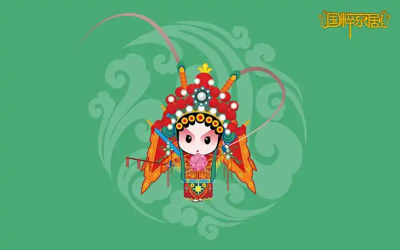 招财童子之国粹京剧,高清图片,电脑桌面-壁纸族