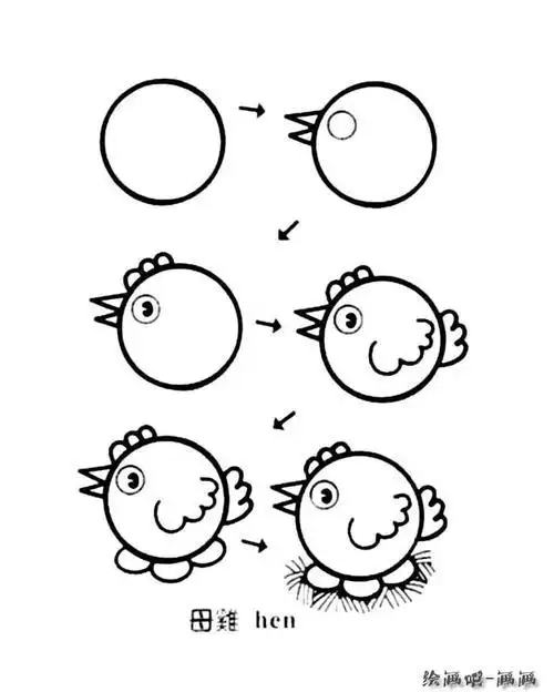 卡通美术简笔画教学视频 简笔画图片大全-普车都