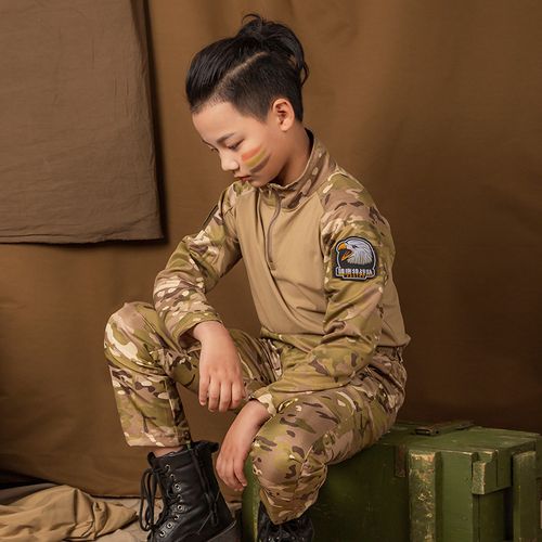 儿童特种兵迷彩服套装战术装备cs男孩女童军训作训外套