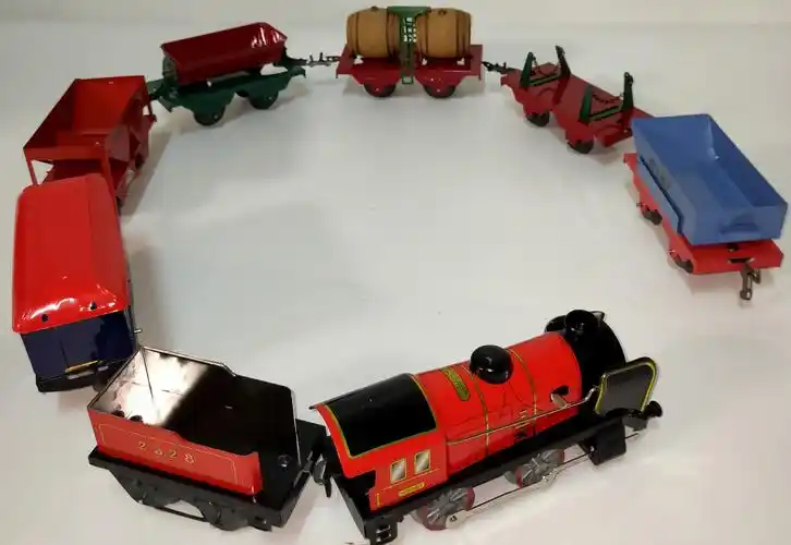 怀旧经典复古绿皮火车发条铁皮玩具车29款车厢不限其它玩具