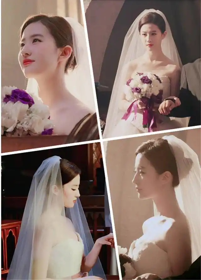 刘亦菲穿婚纱的照片曝光网友这是我见过最仙儿的新娘