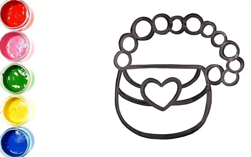 爱心的包包简笔画