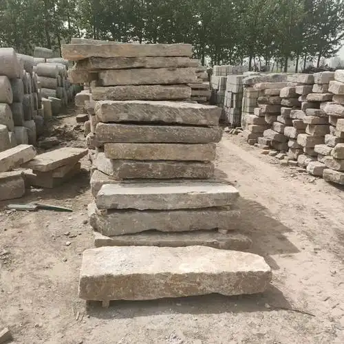 富祥 青色老石板 铺路老石条 园林旧石板图片