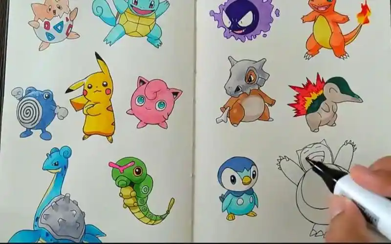 【手绘】看这里画了多少个神奇宝贝?