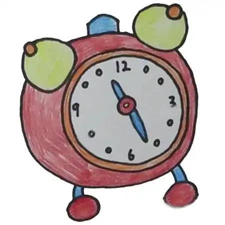 闹钟七步画出 卡通画闹钟的画法教程简笔画