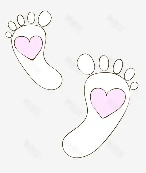 小脚印怎么画简笔画光脚丫足迹简笔画