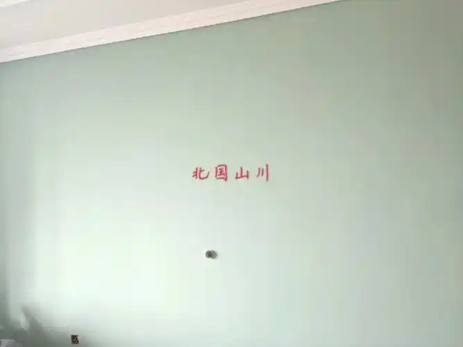 拍出来效果没有那么好,但是效果真的特别好看,影视墙用的也是北国山川