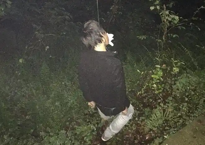 网曝:温岭泽国丹崖山公园惊现年轻男子吊死