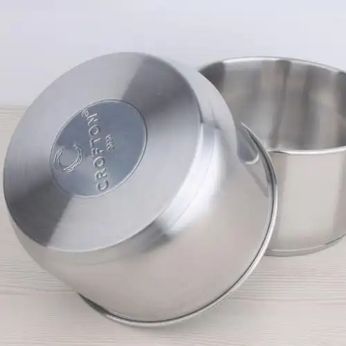 出口订单复合底18/10不锈钢盆加热小盆14厘米食物盆料理盆 - 忘忧树的