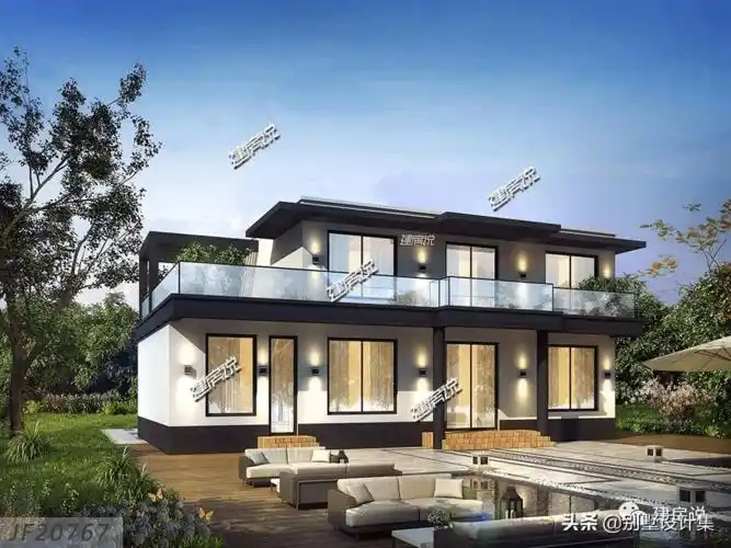 两层现代风别墅空间充足平屋顶设计实用性更强简直无可挑剔