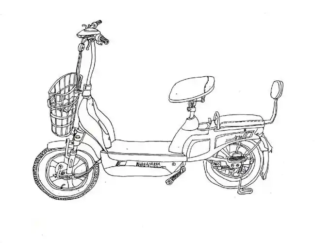 线描写生车子练习