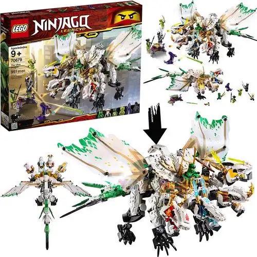 乐高70679幻影忍者系列终极神龙合体四头龙大决斗拼装积木玩具