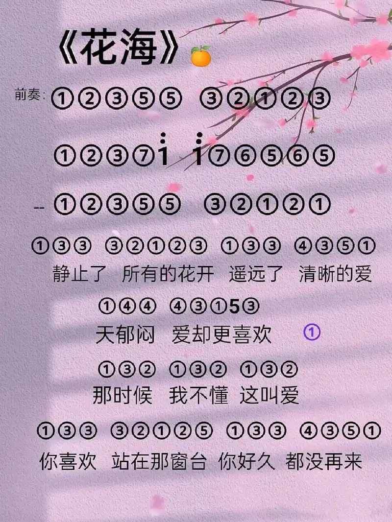 《花海》光遇琴谱,钢琴简谱入门级~ #sky光遇 #光遇 # - 抖音