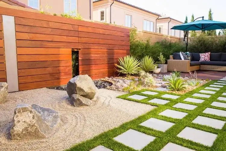 别墅20平小花园装修效果图实景图片11例现代简约风格别墅花园设计