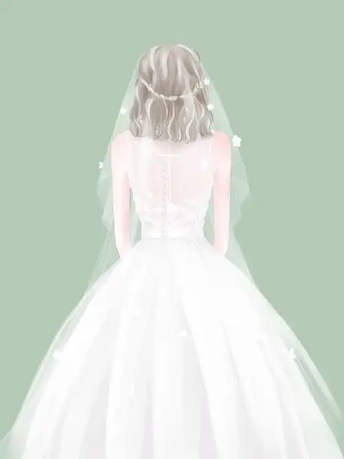 婚纱主题插画