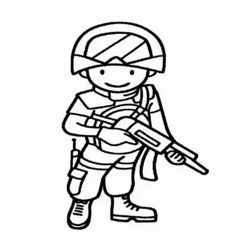 军人士兵简笔画12张图片不知道能不能达到你的标准麻