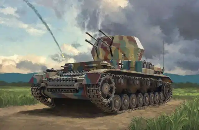 二战德军防空战车对付盟军轰炸机保护虎式坦克的安全