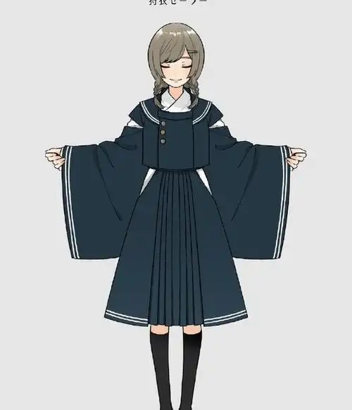 二次元绘画线稿素材:可爱洛丽塔和学园风服饰【二次元服装素材】